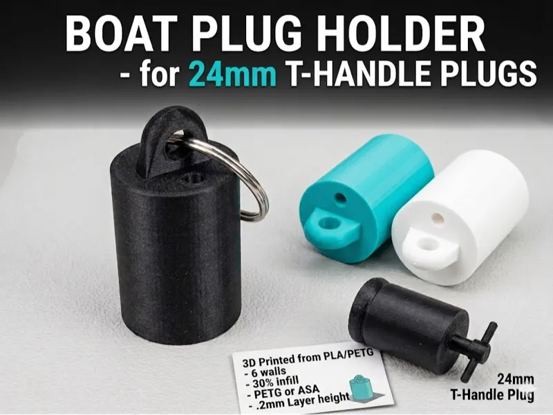 Keychain Boat Plug Holder
