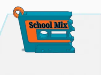 Broken Cassette tape keychain