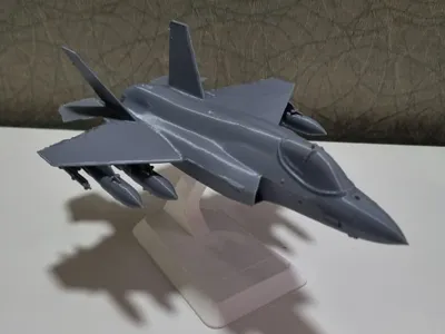 F-35 Fighter Jet Detailed with stand 
