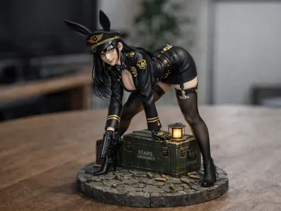 Waifu Bunny military officer