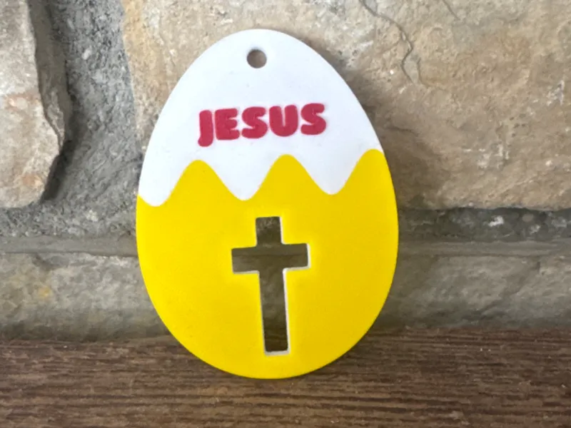 Easter Egg Cross Tag