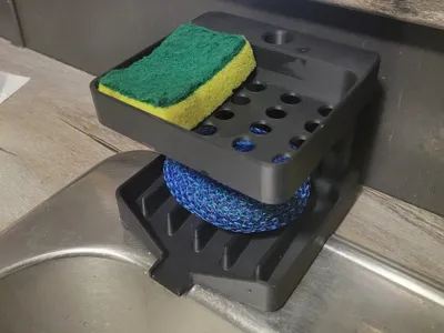 Shelf Draining Scrub & Sponge Holder