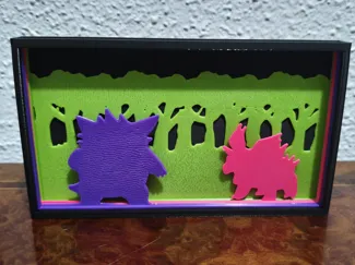 Shadowbox Pokemon Gengar y Nidorino