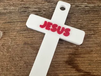 Custom Name Cross - Necklace or Bag Tag