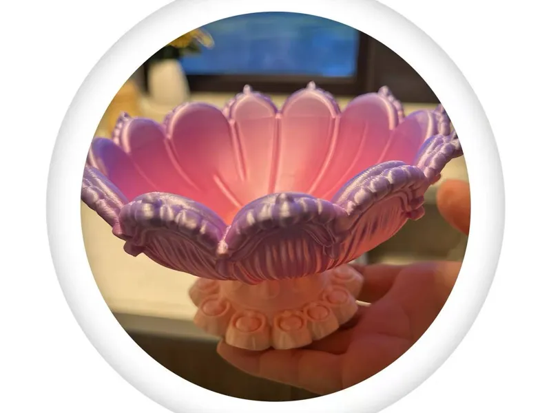 幻彩莲花果盘摆件干果水果点心盘