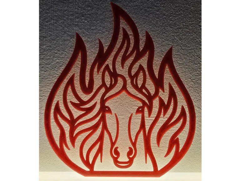 Horse in fire Wallart