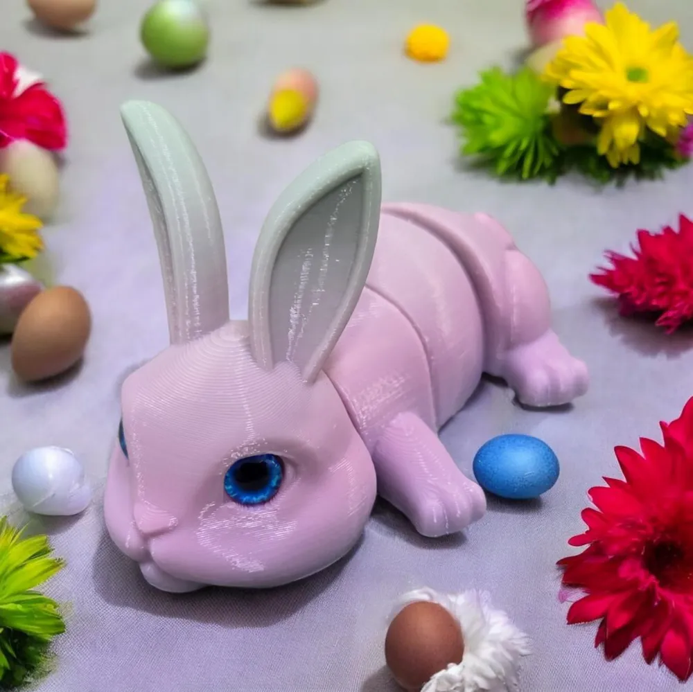 Articulated Rabbit - 6mm glass eye compatible - Free 3D Print Model ...