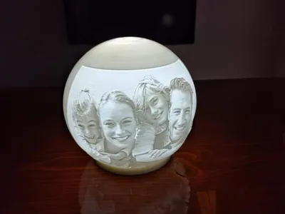 Spherical lithophane - Litofania sferica