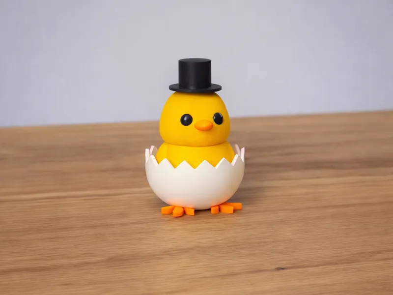 Easter chicken miniature