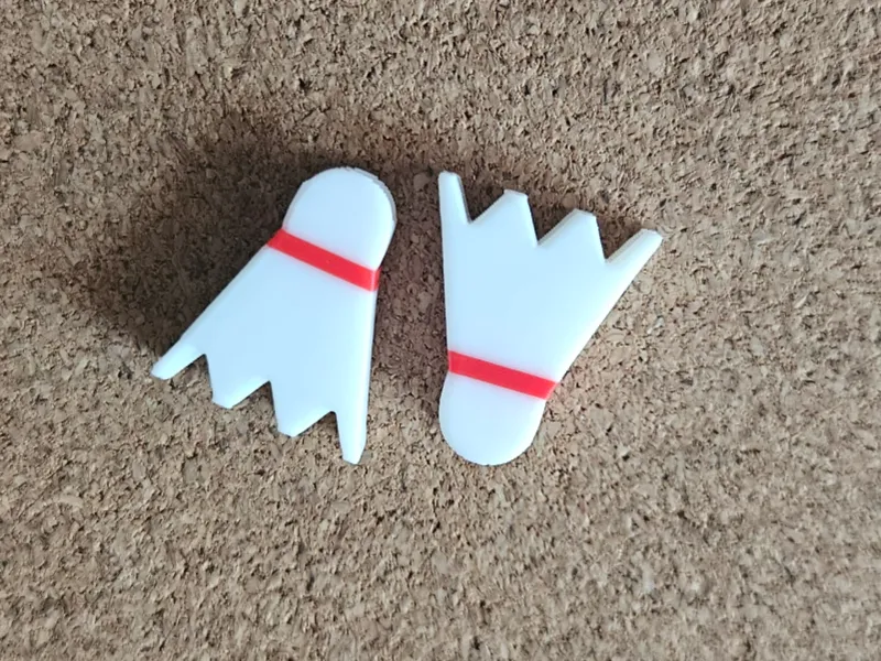 Custom shoelace charms badminton