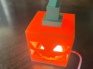 square Jack o lantern light