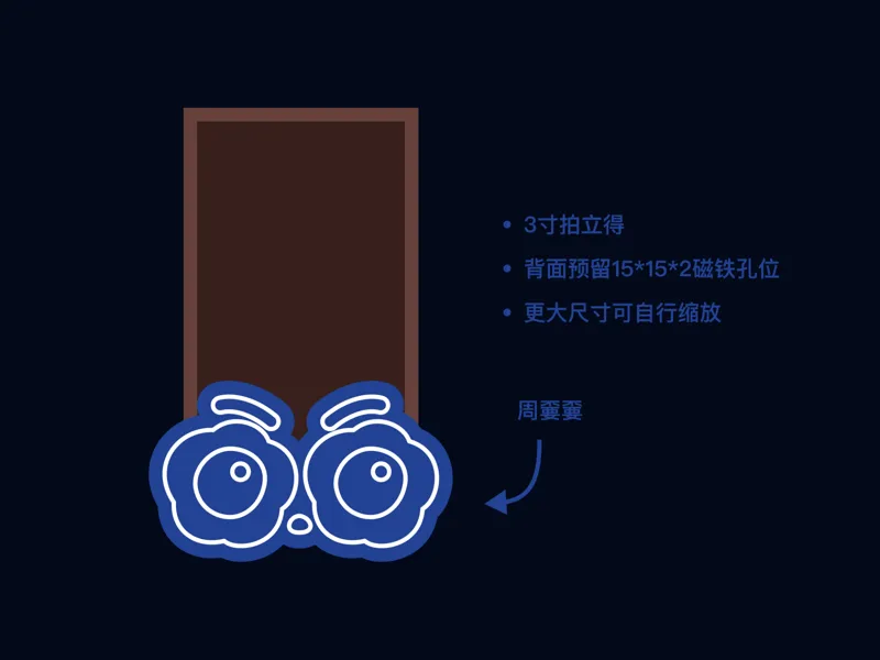 周深嫑嫑拍立得相框/冰箱贴/卡套
