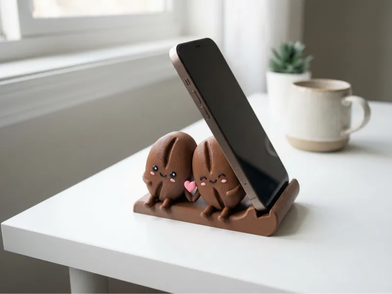 Coffee Bean Phone Stand - Cute Desk Holder