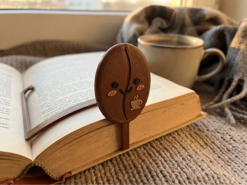 Coffee Bean Bookmark - Ultra Light Clip