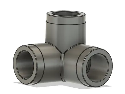 3-Way 90° Corner Connector (24.15mm Round)