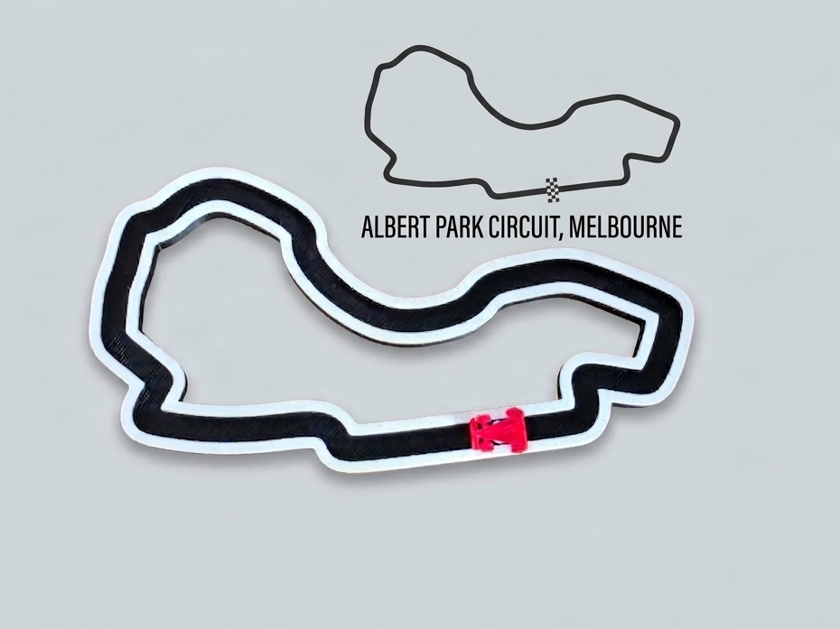 F1 circuit-shaped slider