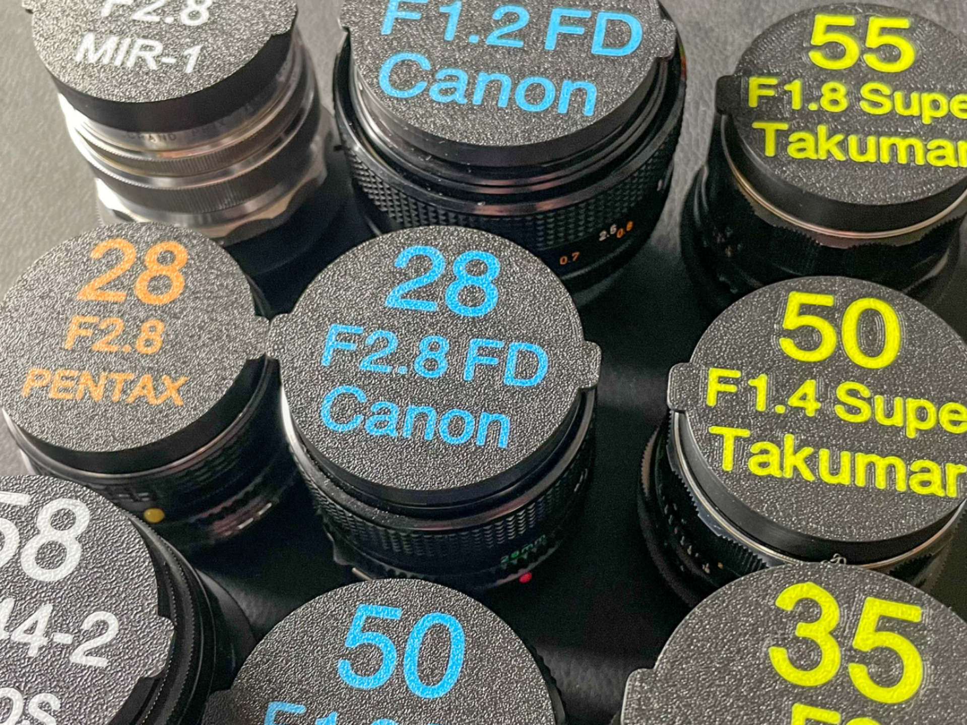 Better Push On Lens Caps - With Labels