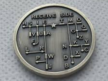 Morse code coin
