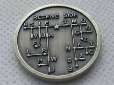 Morse code coin