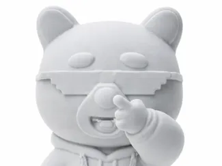 cool bear eating out of its nose 