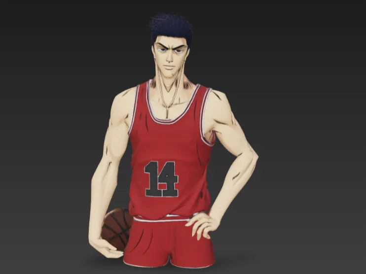 Hisashi Mitsui - Shohoku High #14 Slam Dunk FanArt
