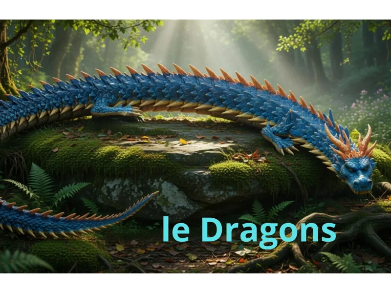 Dragon de couleur 