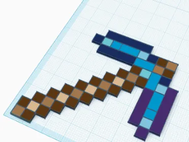 Minecraft Pickaxe Keychain