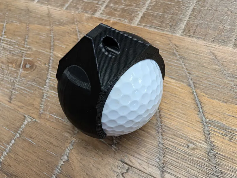 Golf Ball holder clip with hole