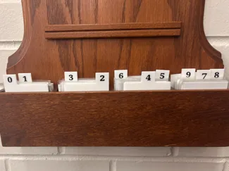 Hymn Board Number Card Organizer Labels 0-9