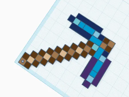 Minecraft Pickaxe Keychain 2.0