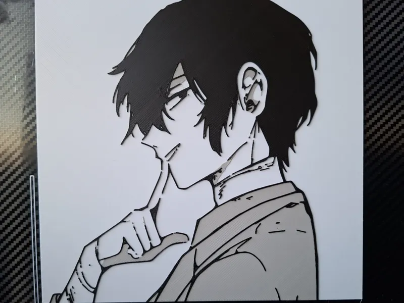 Dazai profile Bungo Stray Dogs Hueforge 200 x 200