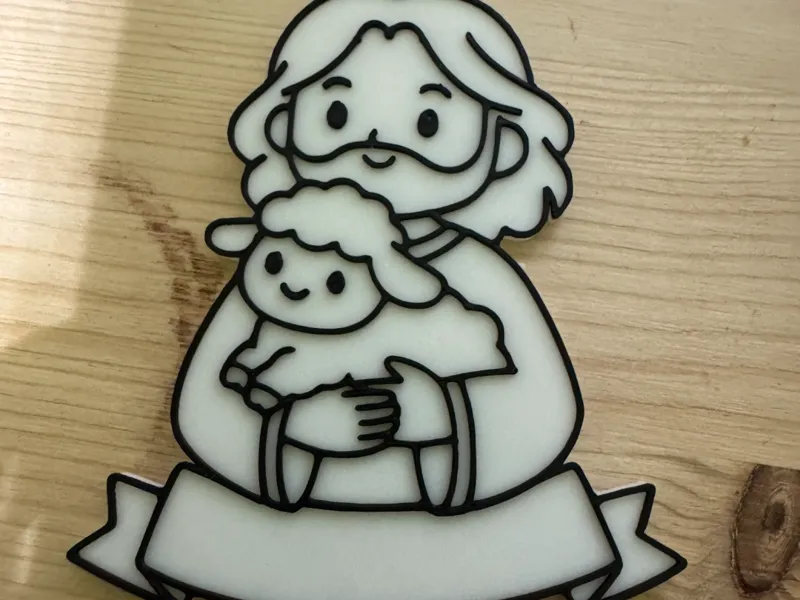 Jesus With Lamb - Happy Easter