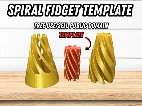 Modèle de fidget spirale (domaine public) à personnaliser