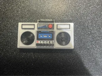 1980's style retro boombox with equilizer