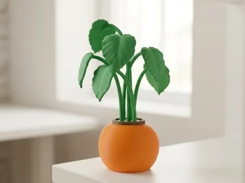 Botanical Leaf Sculpture - Cute Plant Decor
