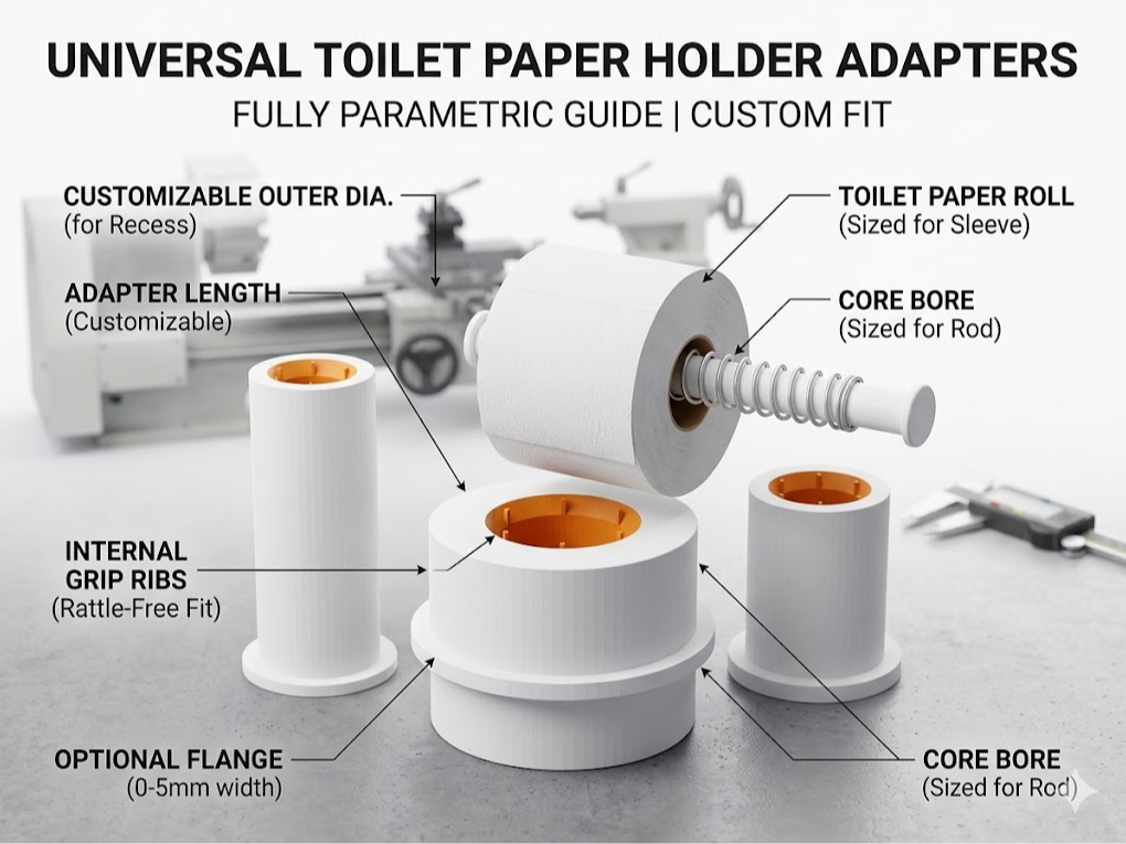 Fully Parametric Universal Spool Adapter Guide 