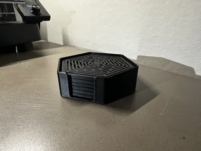 Hex Coaster with Holder - Minimal and Stackable