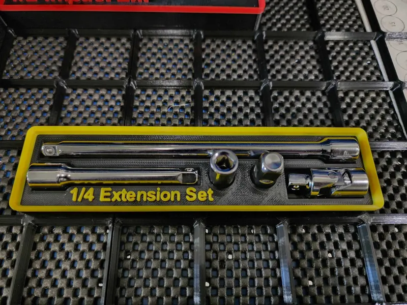 1/4" Socket Extension Set Holder for Gridfinity