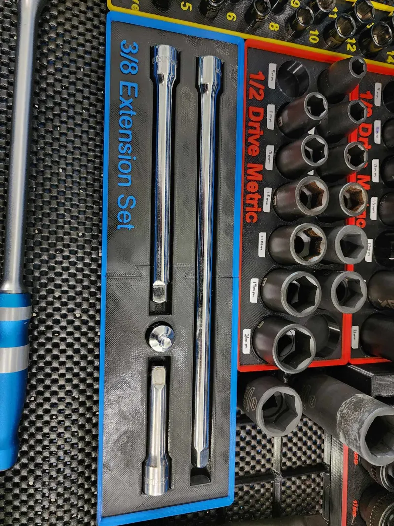 Split 3/8" Extension Four Piece Set Holder