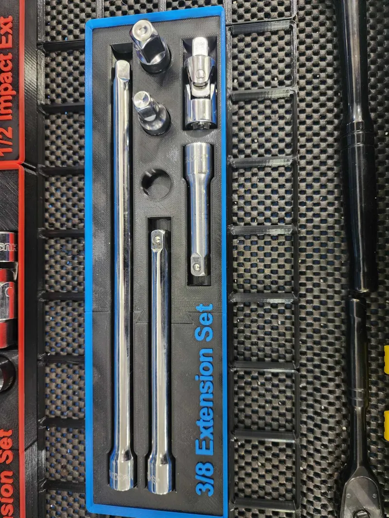 Split 3/8" Extension Seven Piece Set Holder