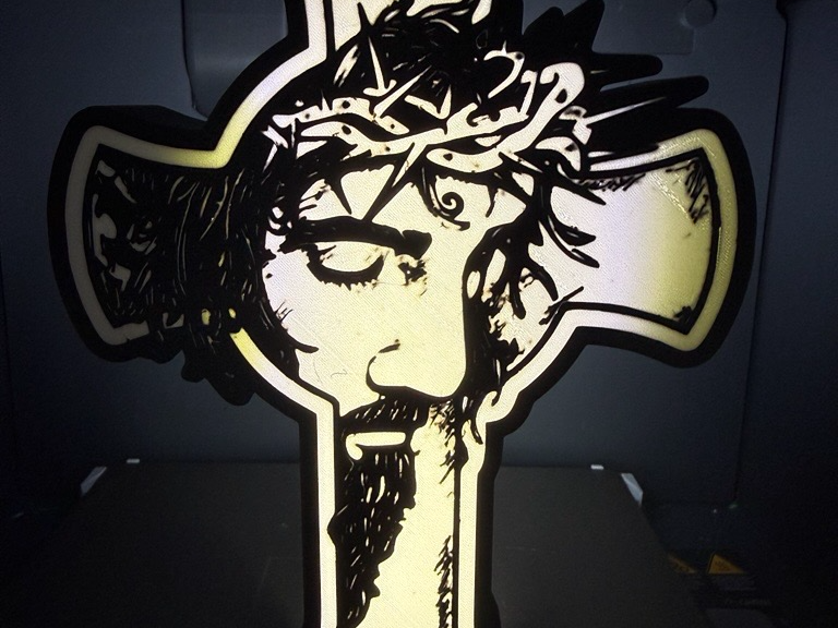 Jesus Christ Thorn Crown Cross Lightbox