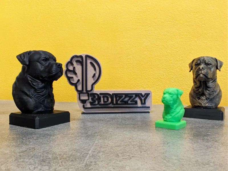 Rottweiler Bust – Complete Sizing (50mm to 300mm)