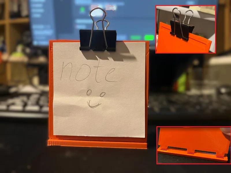 Note holder desk