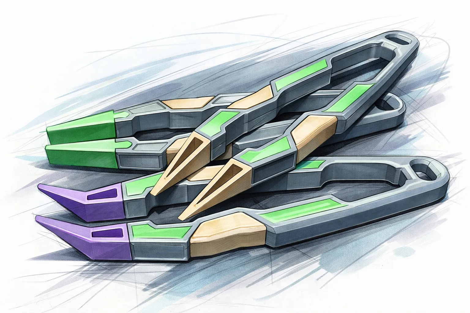 Modular Snap Tweezers Interchangeable Tips System - Free 3D Print Model ...
