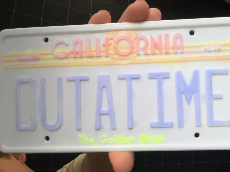 back to the future number plate