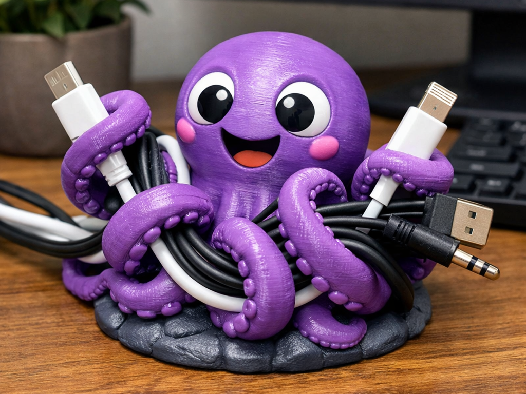 OctoCable Buddy – Organizzatore di cavi kawaii