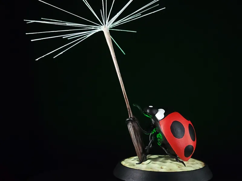 Prism Prints - Ladybug with Dandelion Seed