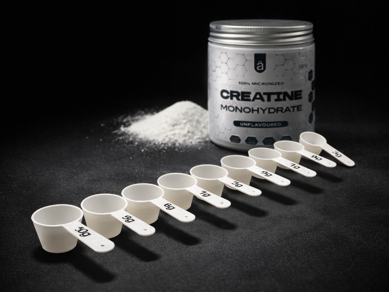 Stackable Creatine Measuring Scoops (3–10g)”