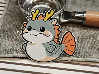 Q版鳌鱼灯冰箱贴
