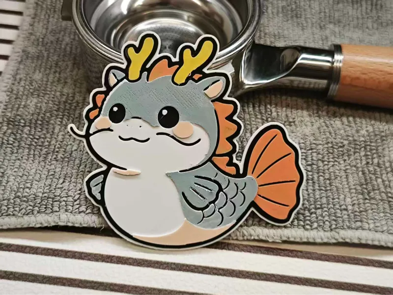 Q版鳌鱼灯冰箱贴